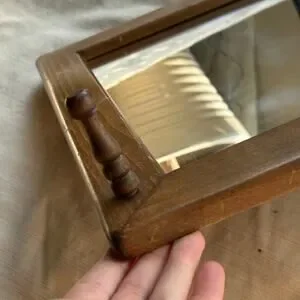 Unbranded | Accents | Vintage Antique Diamond Wood Framed Glass Mirror ...